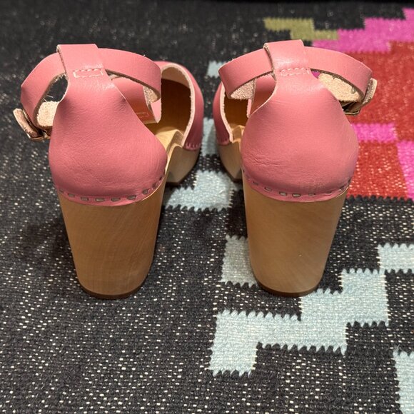 Swedish Hasbeens Baskemolla Toffel T-Strap Sandal, EU 39, Bubble Gum Pink - Picture 7 of 16
